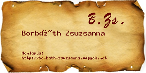 Borbáth Zsuzsanna névjegykártya